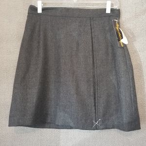 Giorgio Sant Angelo Skirt Womens 10 Gray 100% Wool NWT 1820
